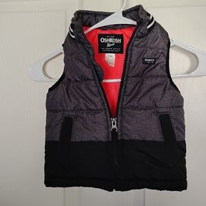 OshKosh B'gosh Kids Black and Gray Puffer Vest